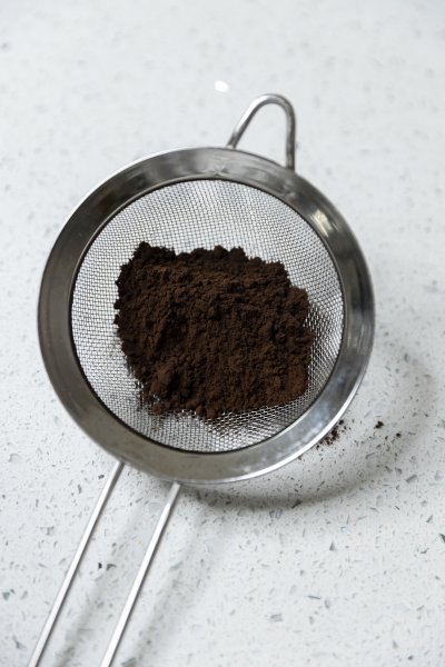 Filter cup with coffee