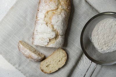 Sliced home made bread