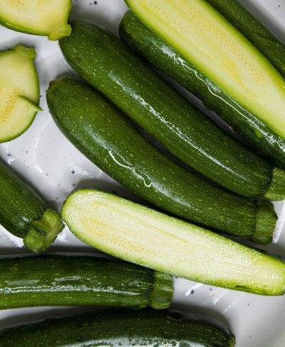 Close of sliced cucumber