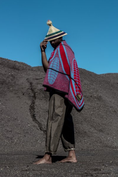 A Sotho man with a blanket