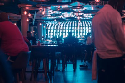 Club/bar with neon lights