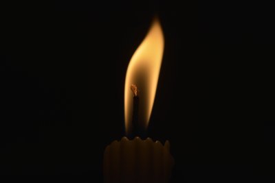 Candle light in the dark