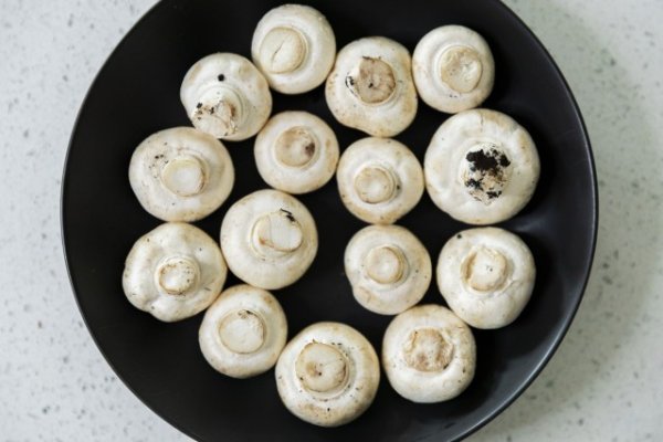 Mushrooms on a tray