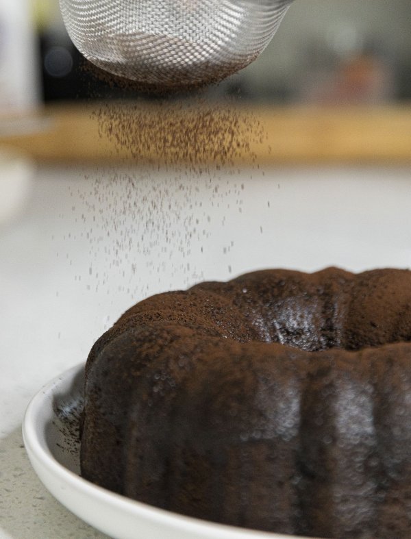 chocolate cake with sprinkles