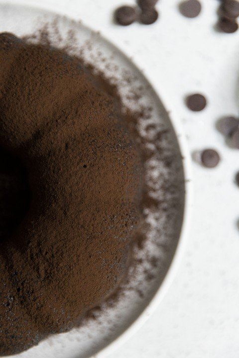 Home made chocolate cake with coco