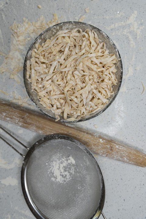 Home made pasta  flatlay