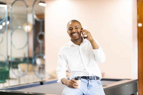 Black business man at work