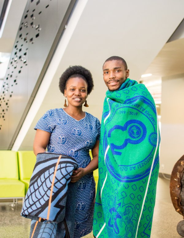 Black Couple Wearing Traditional Clothing