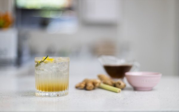 Cocktail with ginger