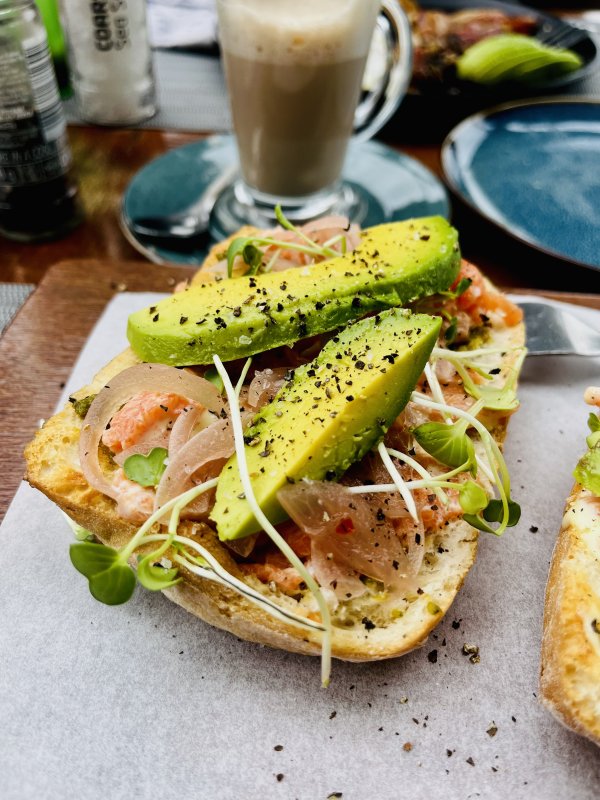 Avocado and salmon toast
