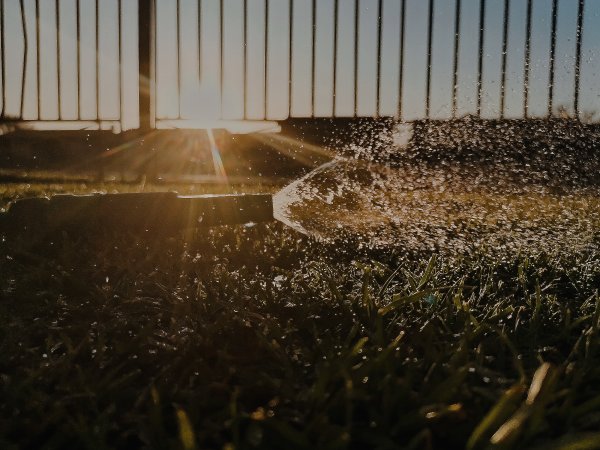 Water splashing from a hose pipe