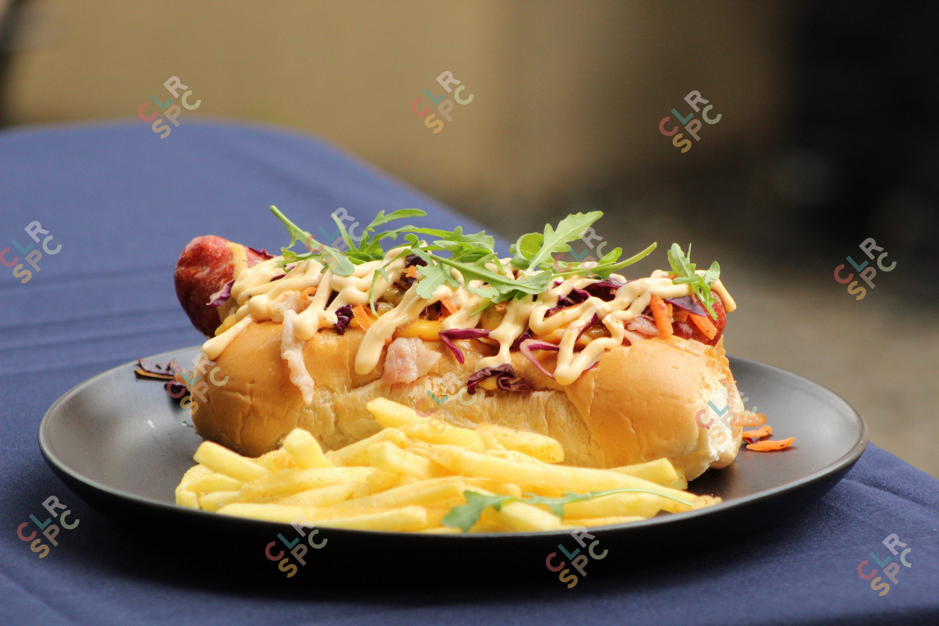 South African hot dog with chips