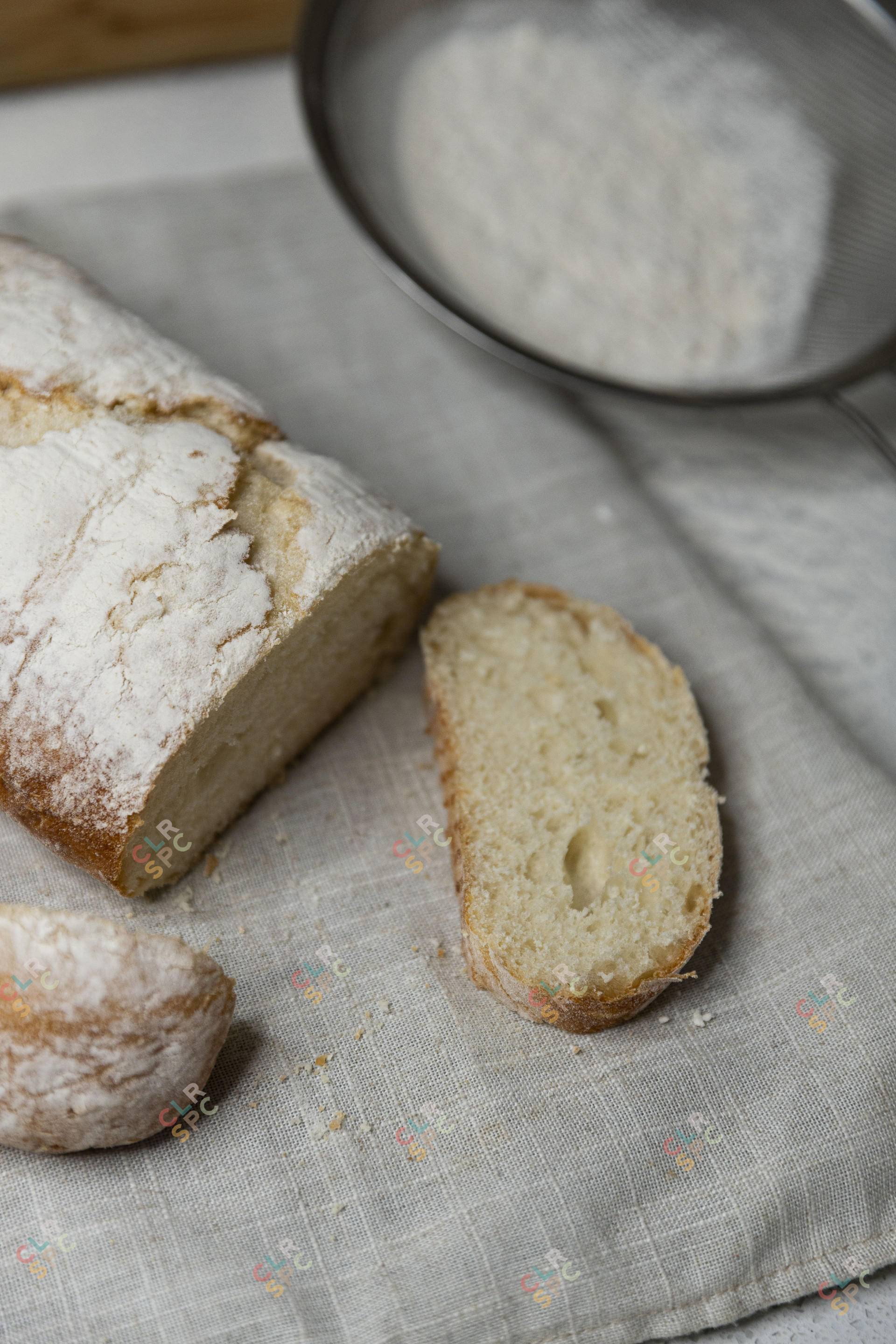 Home made bread from flour