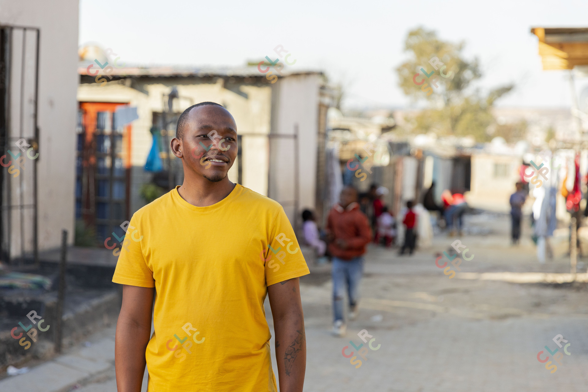 Young black man posing ekasi