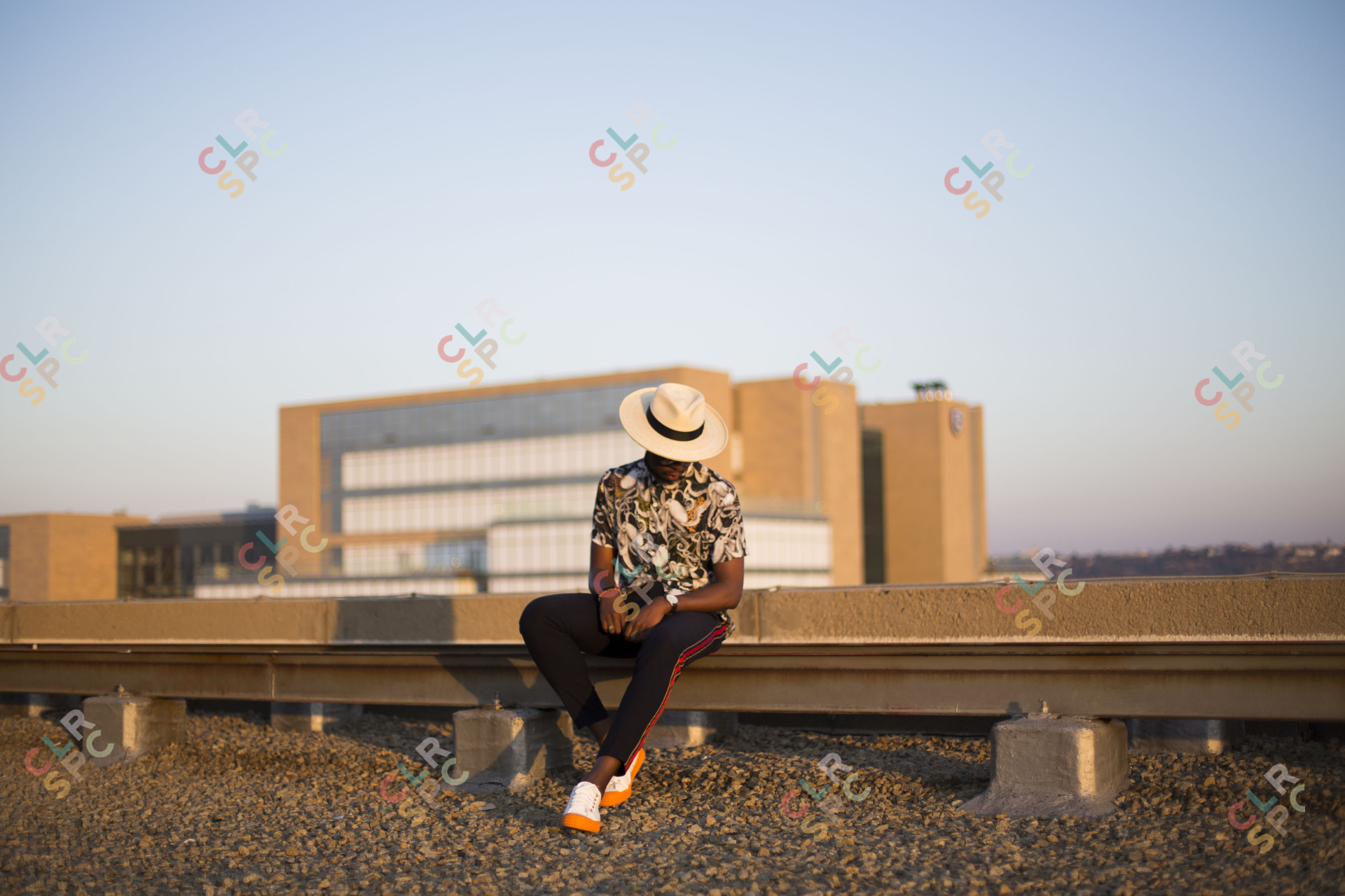 Sitting on the rooftop