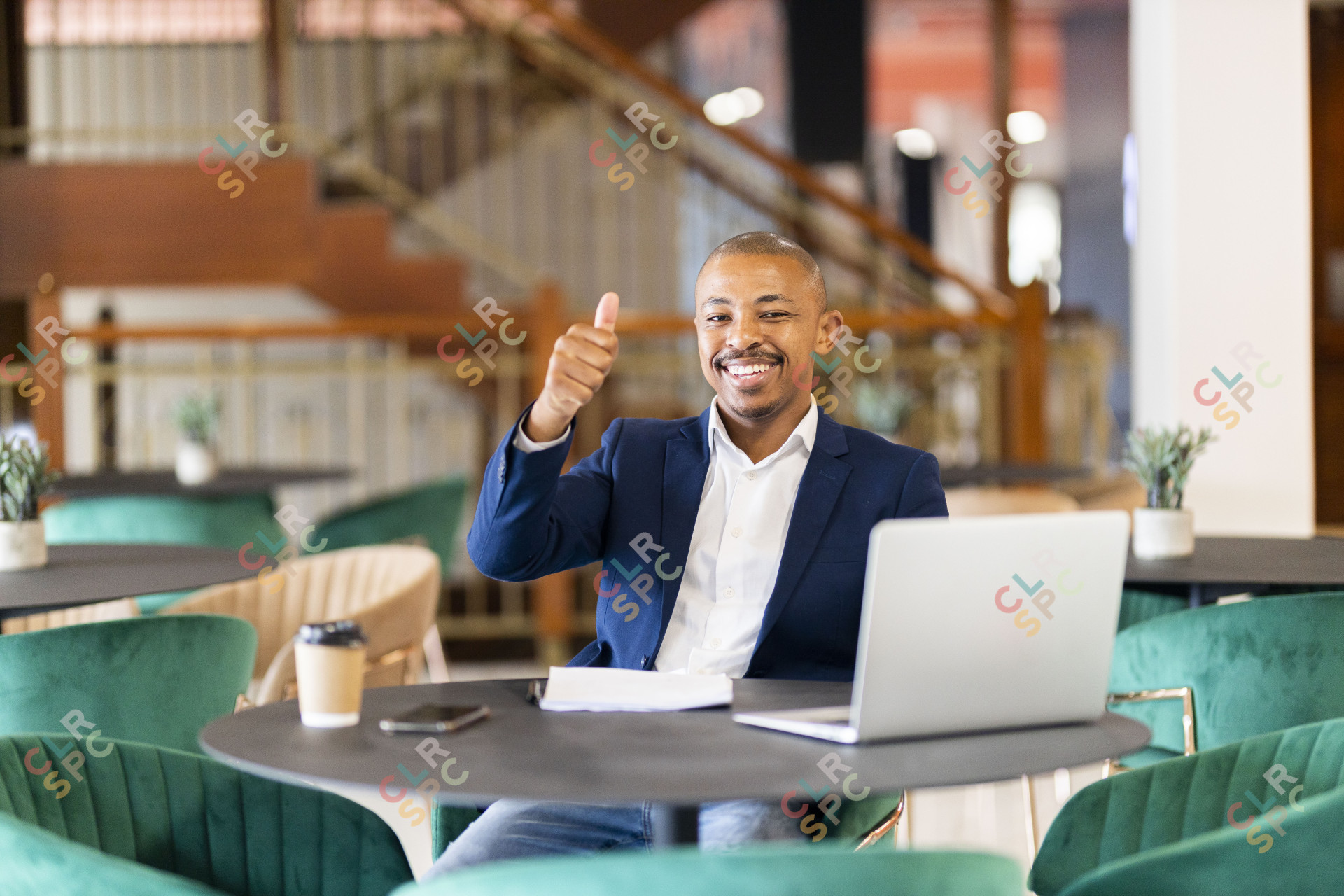 Black business man at work