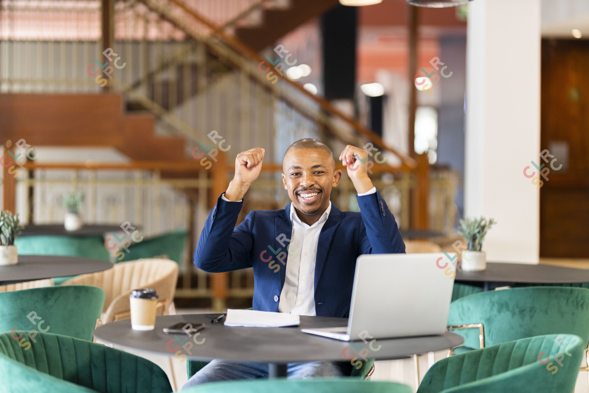 Black business man at work