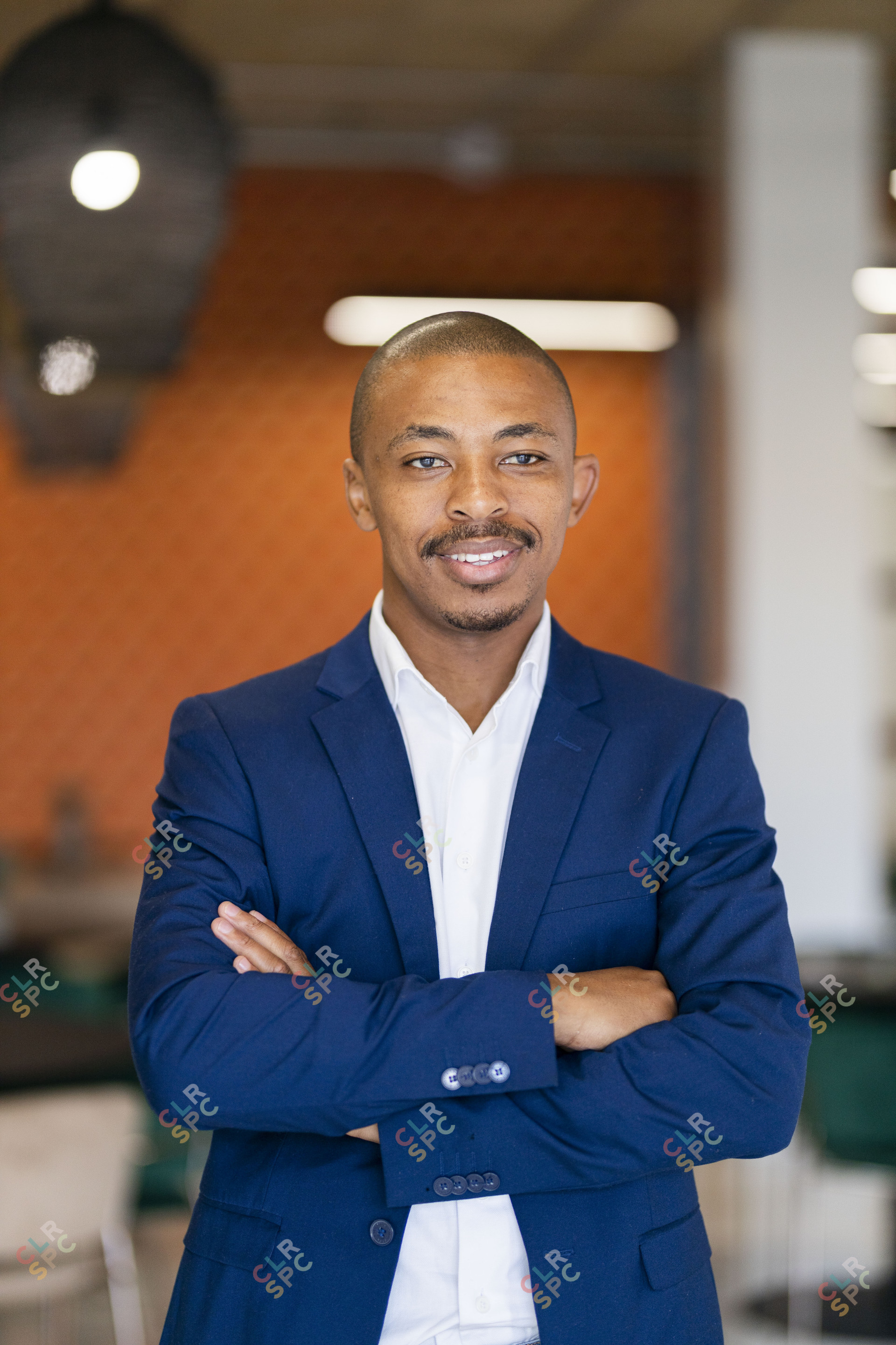 Black business man wearing a suit