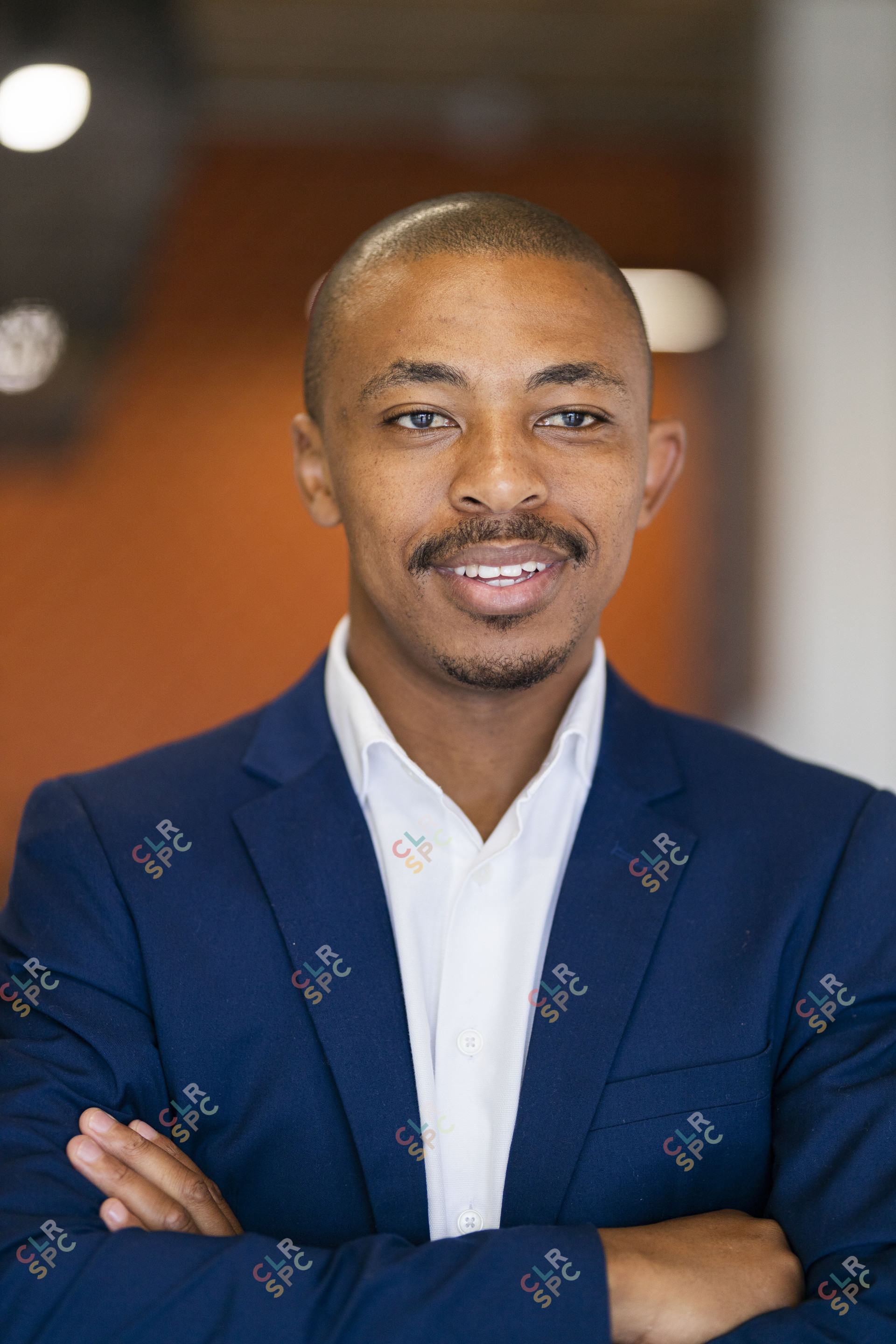 Black business man wearing a suit