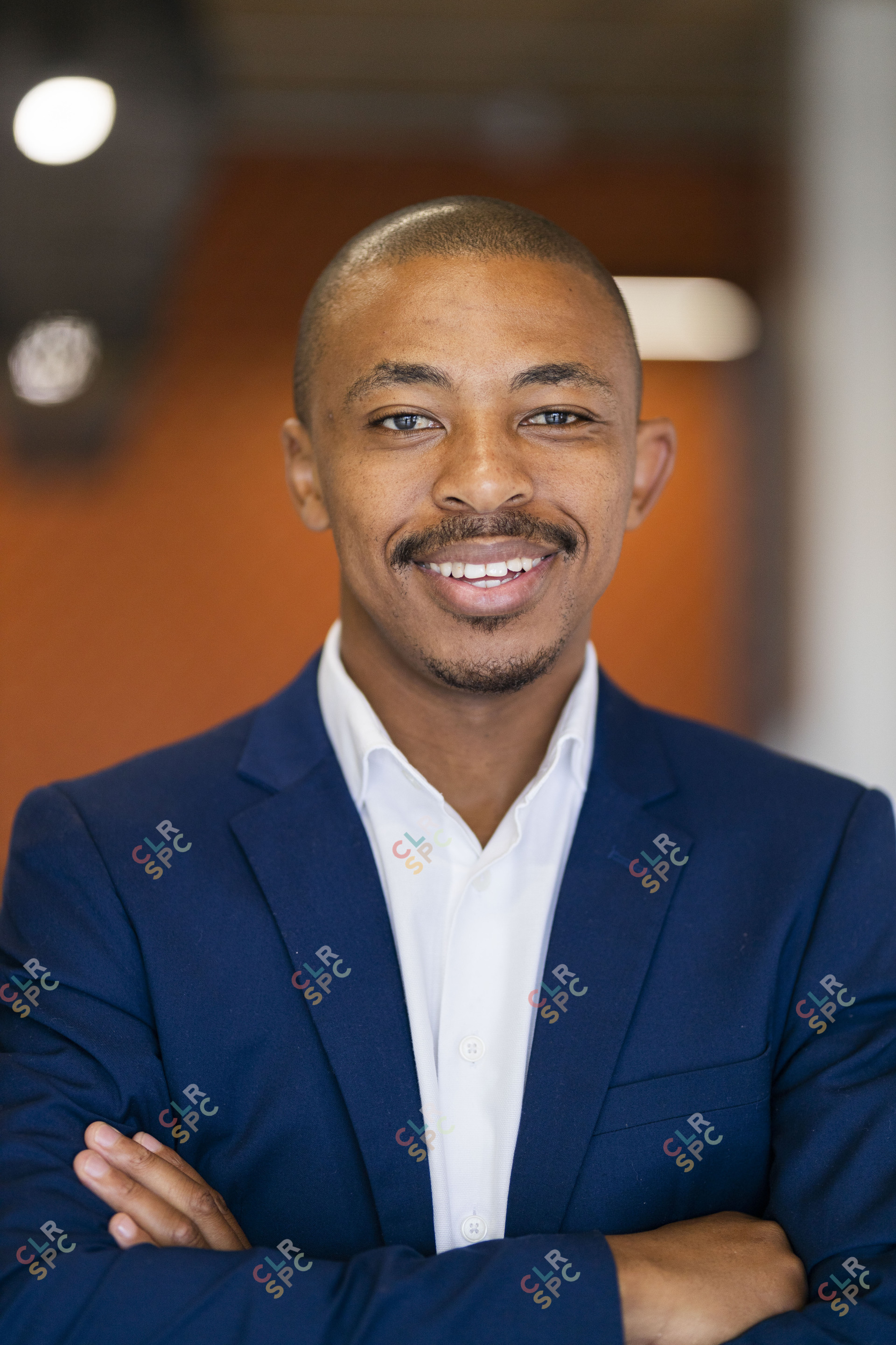 Black business man wearing a suit
