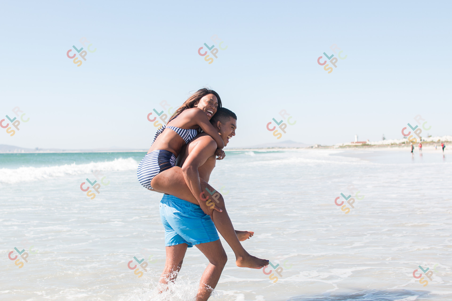 Couple of lovers at the beach