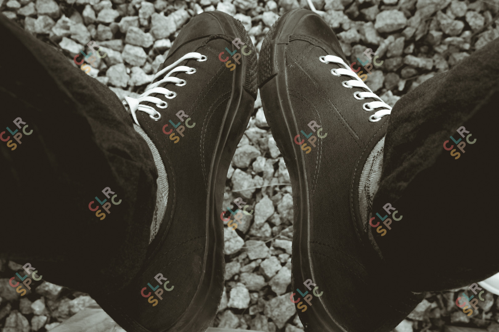 black n white northstar sneakers for happy people.