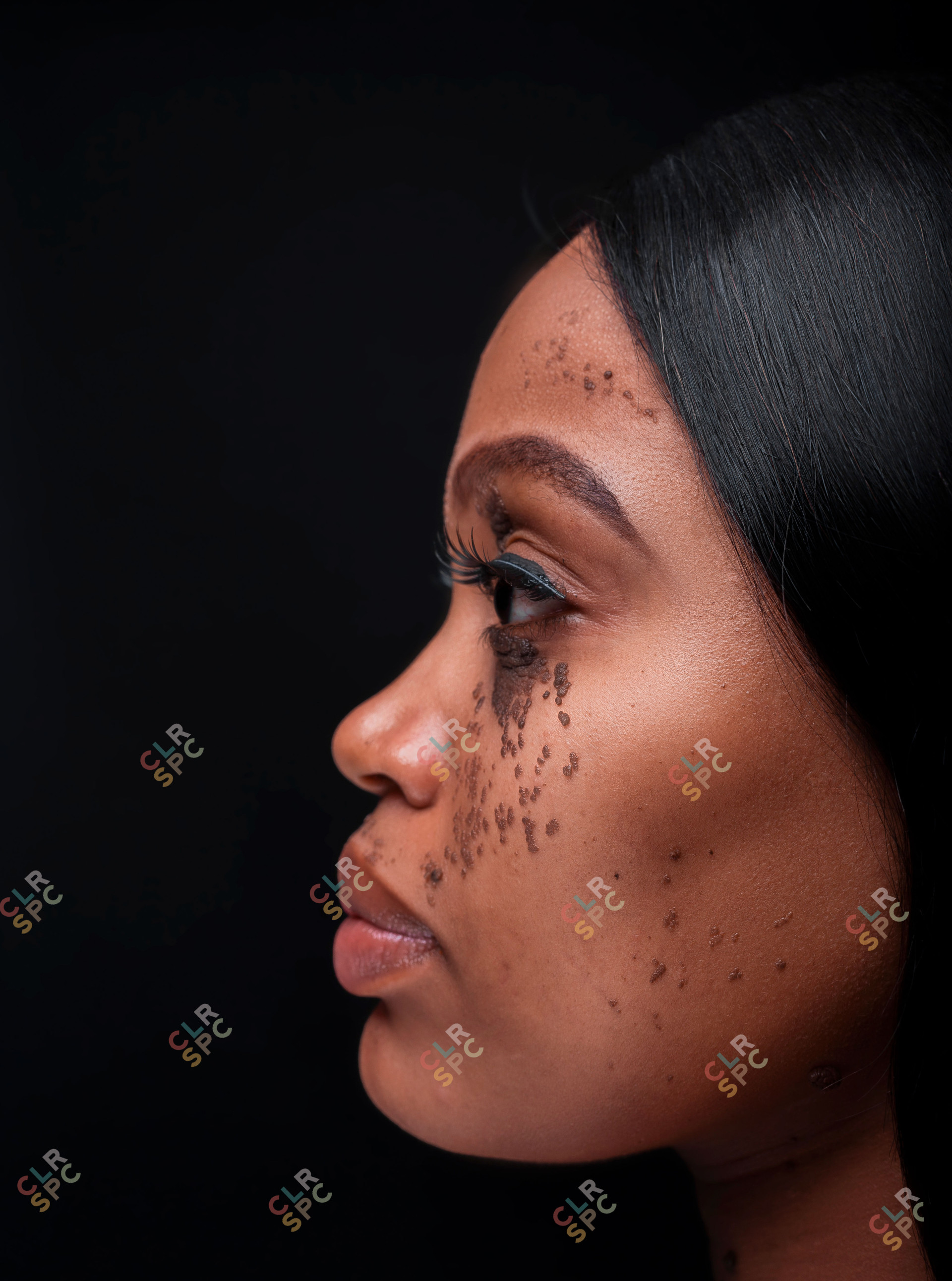 Side profile of black woman