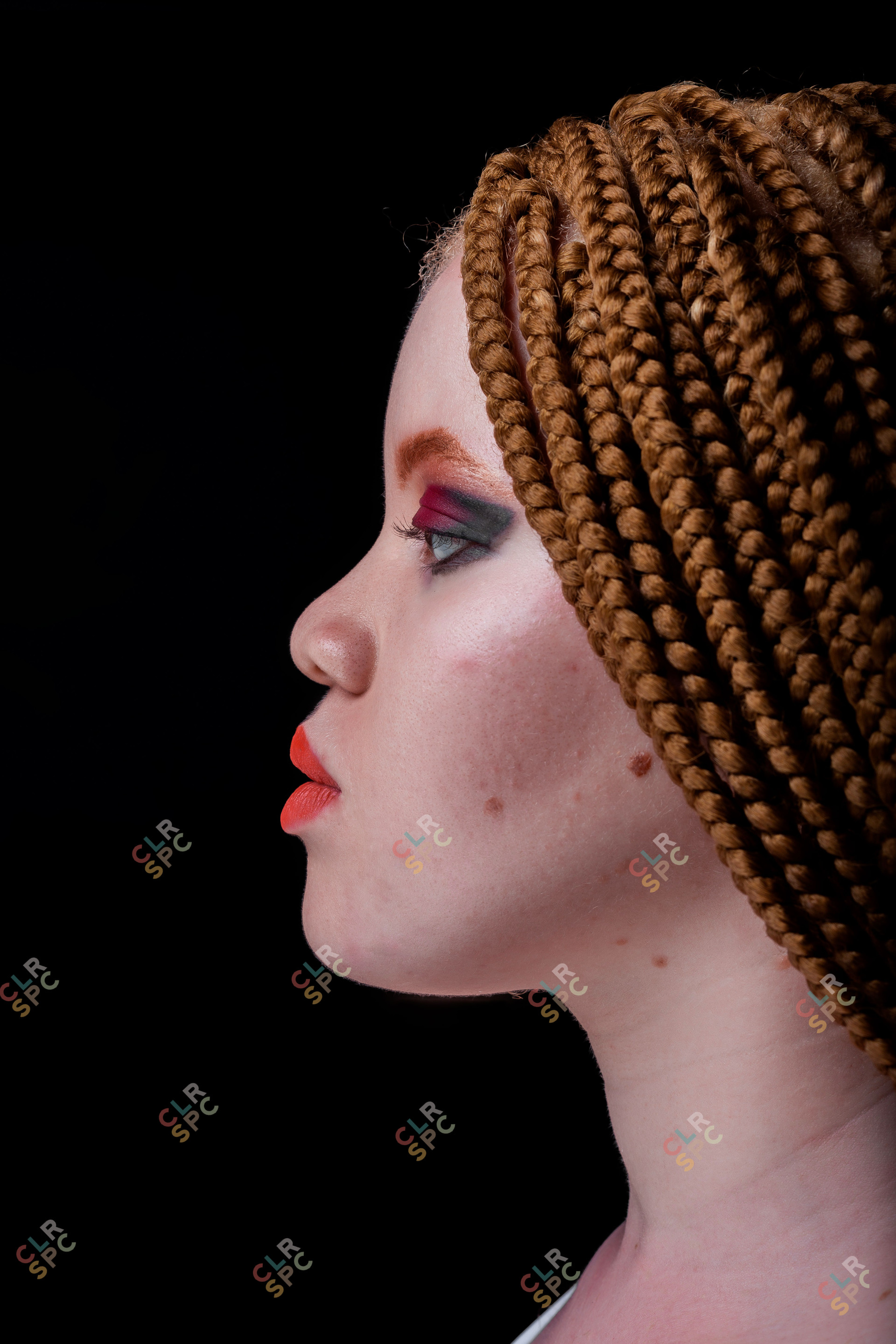 Side profile of black woman