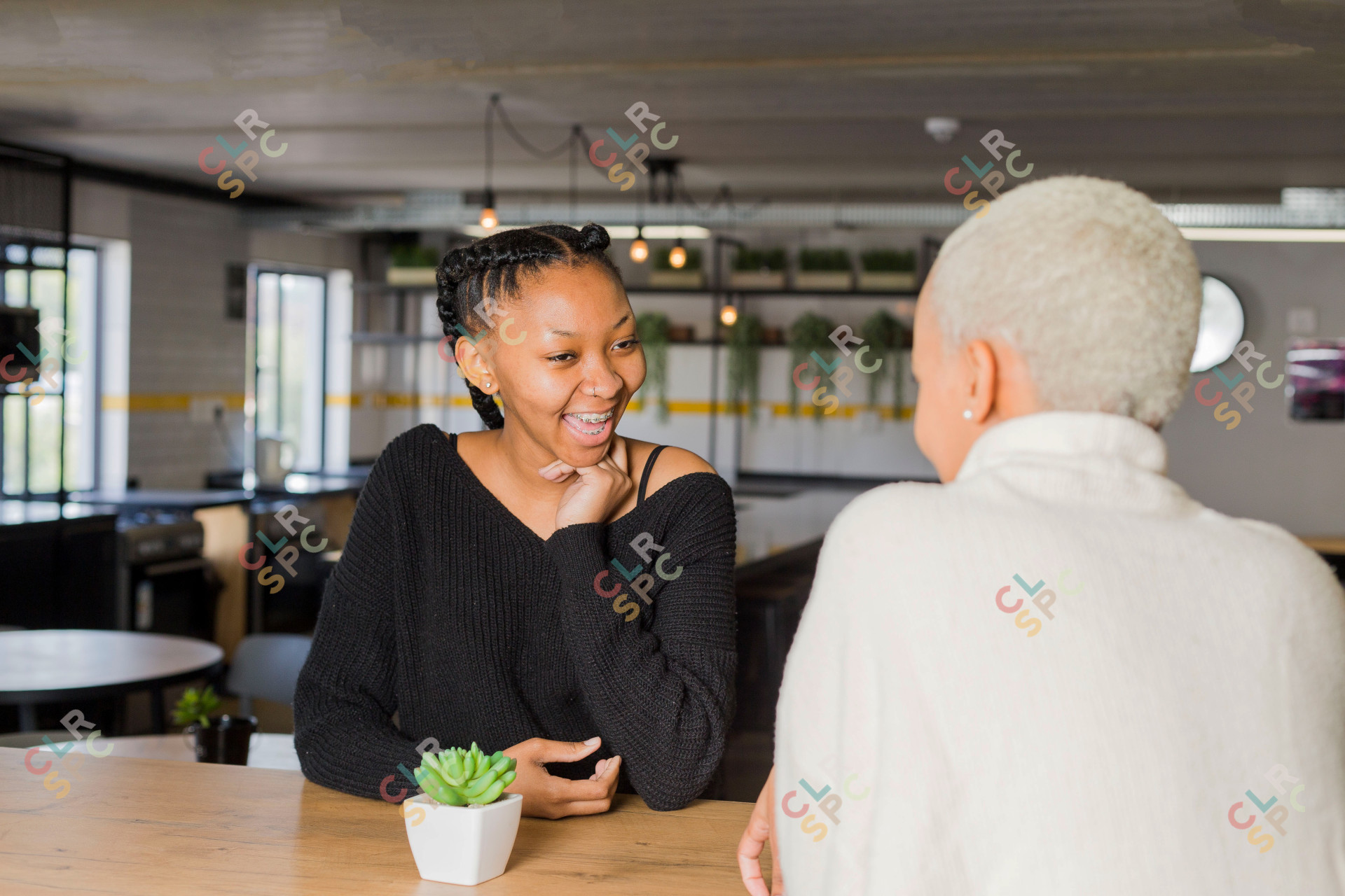 Black women laughing