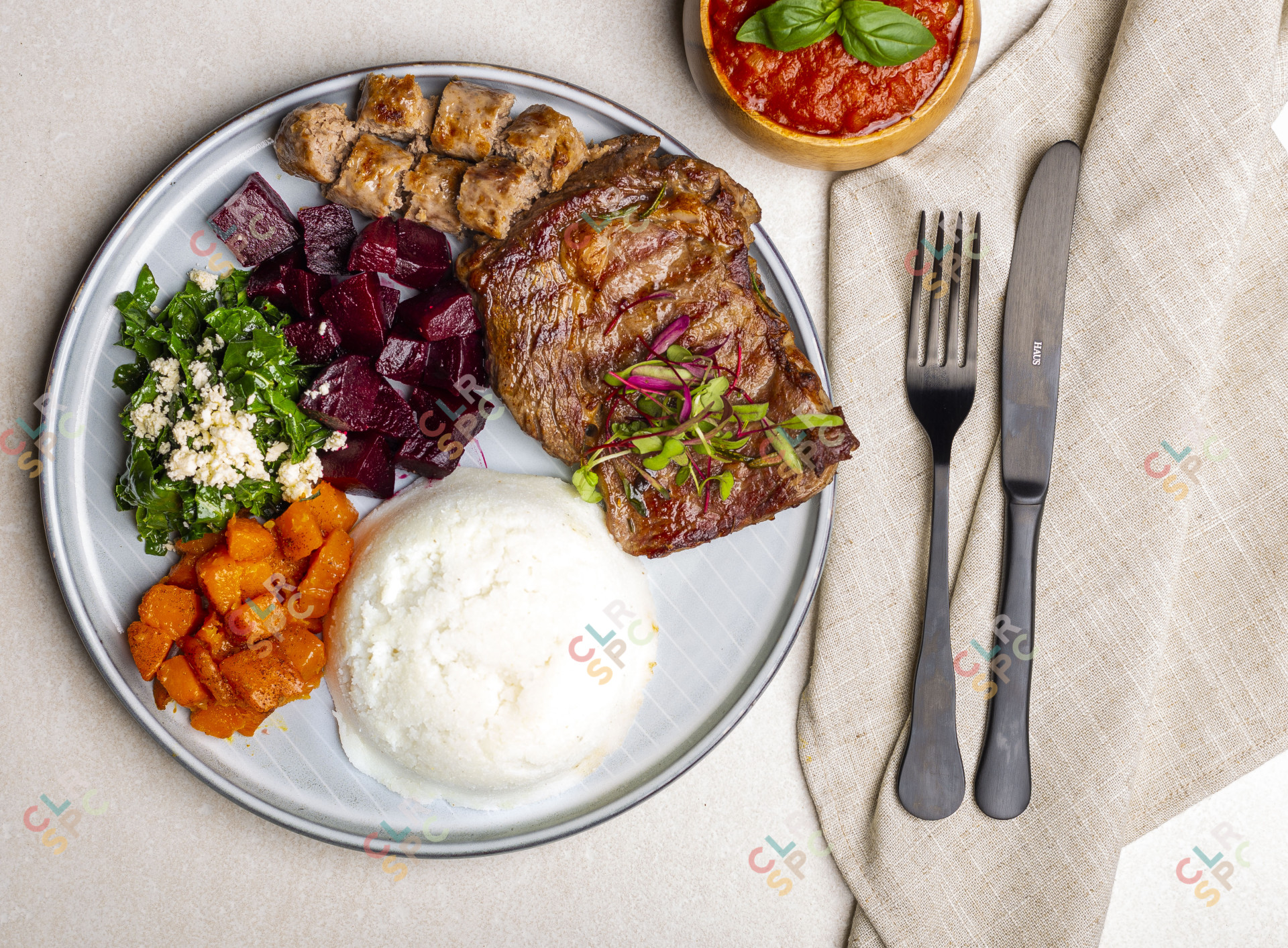 Proudly South African seven colours plate of food