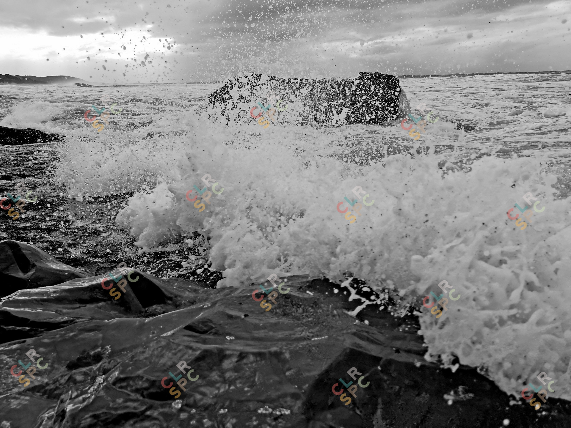 Waves Crashing at the Westbrook Beach in Durban