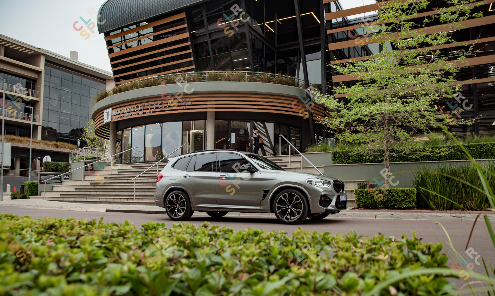 BMW X3 parked outside the office building