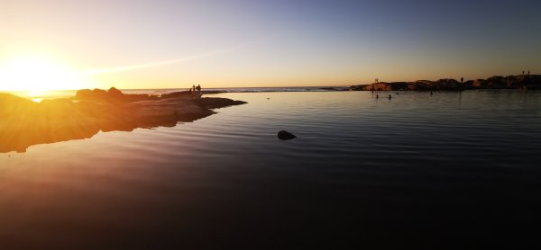 Sunset over the ocean