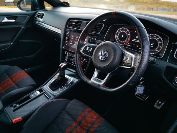 Limited edition VW Golf 7.5 GTI TCR  interior cockpit shot